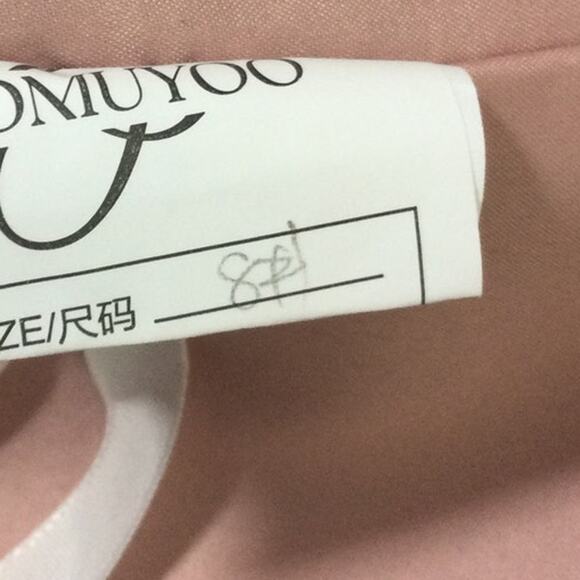 BRIDESMAID SZ 8 M Pink V-Neck Sleeveless Lace Up Hi-Low Maxi Dress NEW B126 - Picture 3 of 8